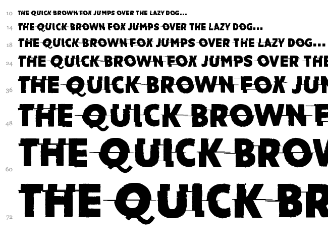 Amateur font waterfall